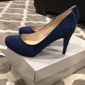 Blue suede pumps!